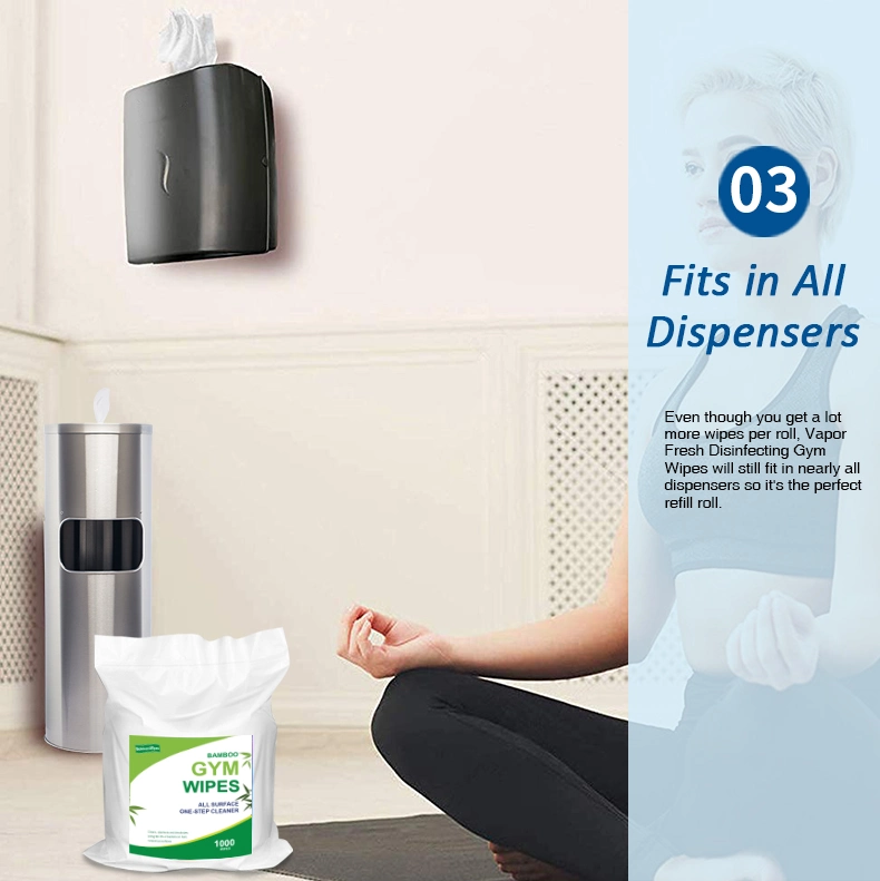 Biokleen Disinfecting Fitness Wipes Antibacterial Fitness Equipment Wipes Mega Roll Gym Disinfecting Wipes